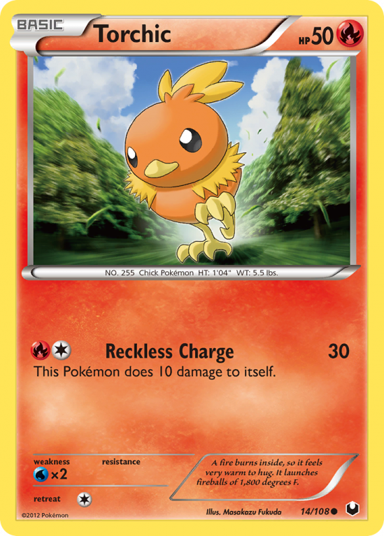 Torchic 14/108 Black & White Dark Explorers