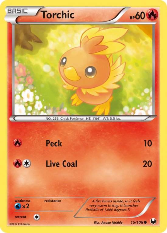 Torchic 15/108 Black & White Dark Explorers