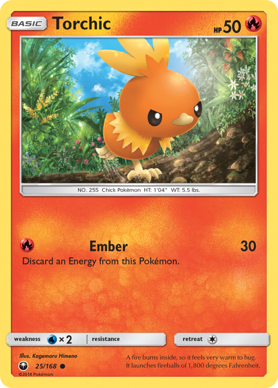 Torchic 25/168 Sun & Moon Celestial Storm