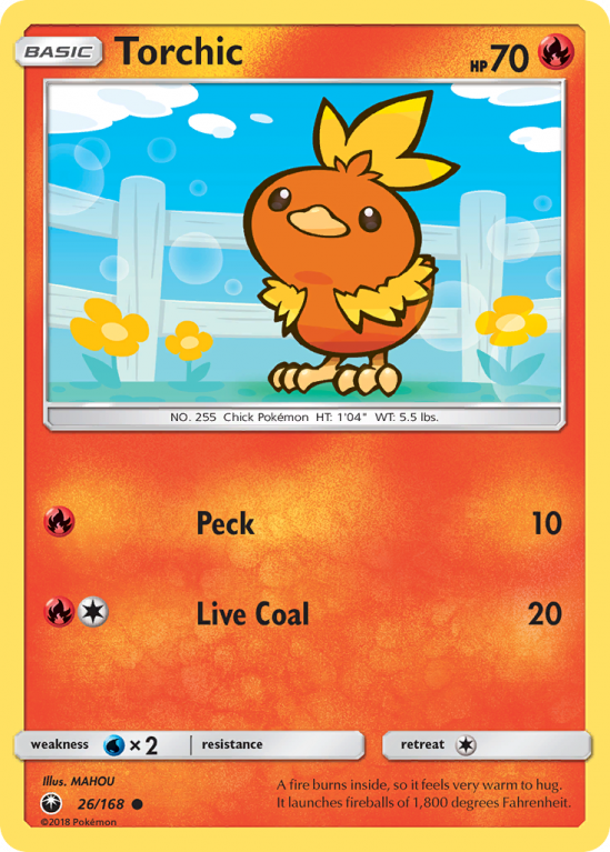 Torchic 26/168 Sun & Moon Celestial Storm