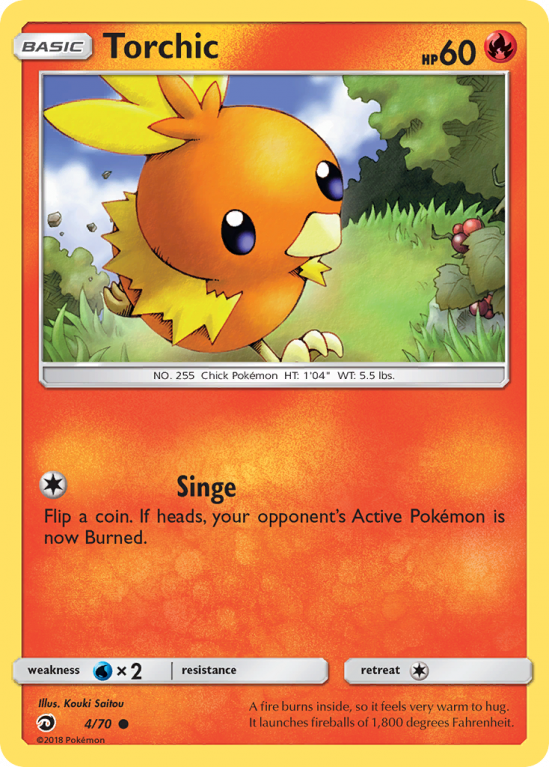 Torchic 4/70 Sun & Moon Dragon Majesty