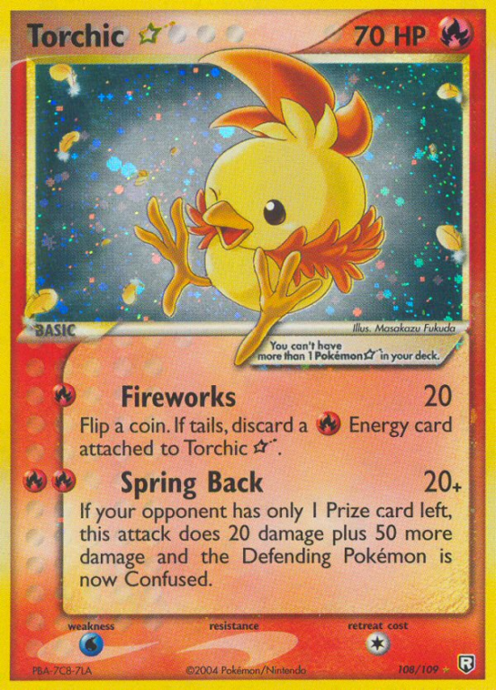 Torchic Star 108/109 EX Team Rocket Returns