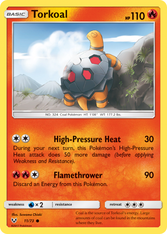 Torkoal 11/73 Sun & Moon Shining Legends