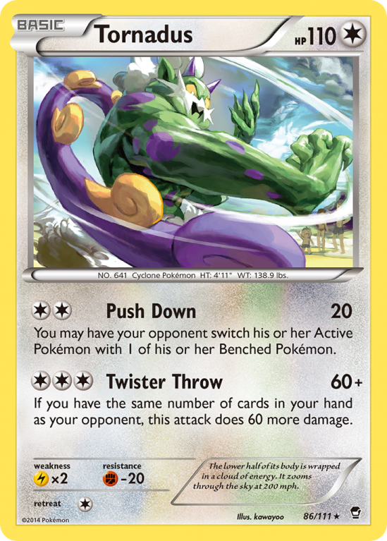 Tornadus 86/111 XY Furious Fists