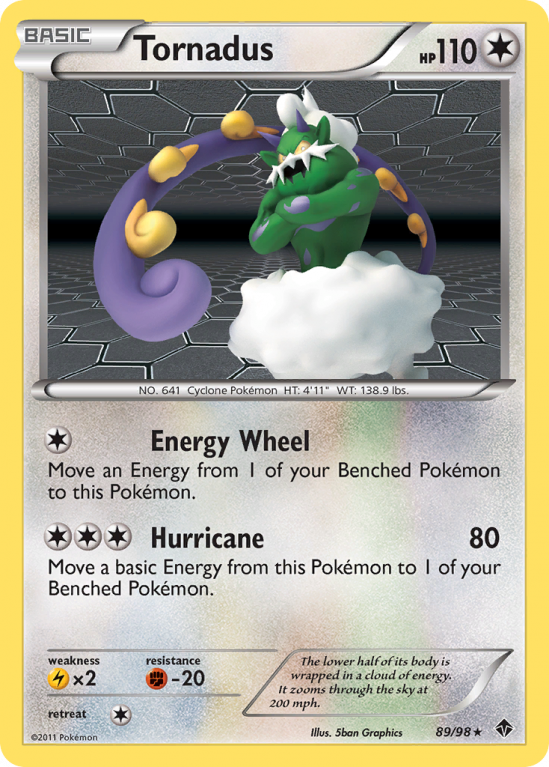 Tornadus 89/98 Black & White Emerging Powers