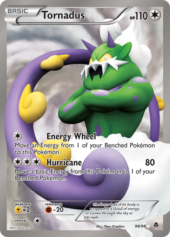Tornadus 98/98 Black & White Emerging Powers