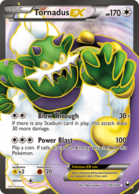 Tornadus-EX 108/108 Black & White Dark Explorers