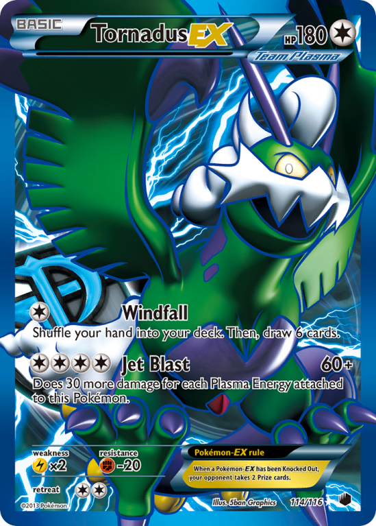 Tornadus-EX 114/116 Black & White Plasma Freeze