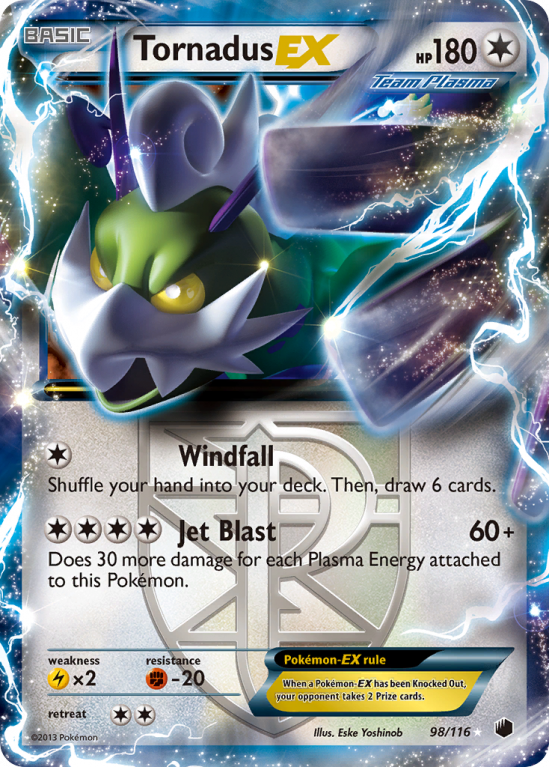Tornadus-EX 98/116 Black & White Plasma Freeze