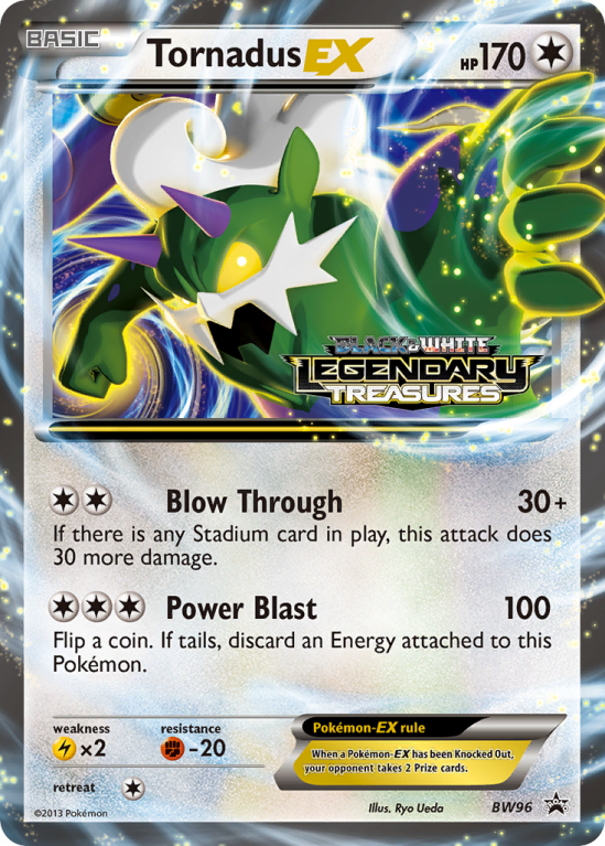 Tornadus-EX BW96/101 Black & White BW Black Star Promos