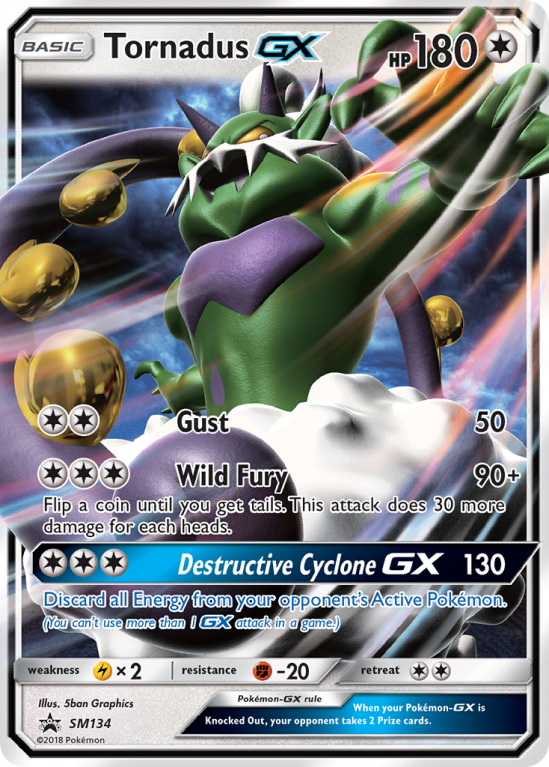 Tornadus-GX SM134/156 Sun & Moon SM Black Star Promos