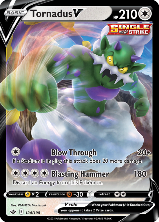 Tornadus V 124/198 Sword & Shield Chilling Reign