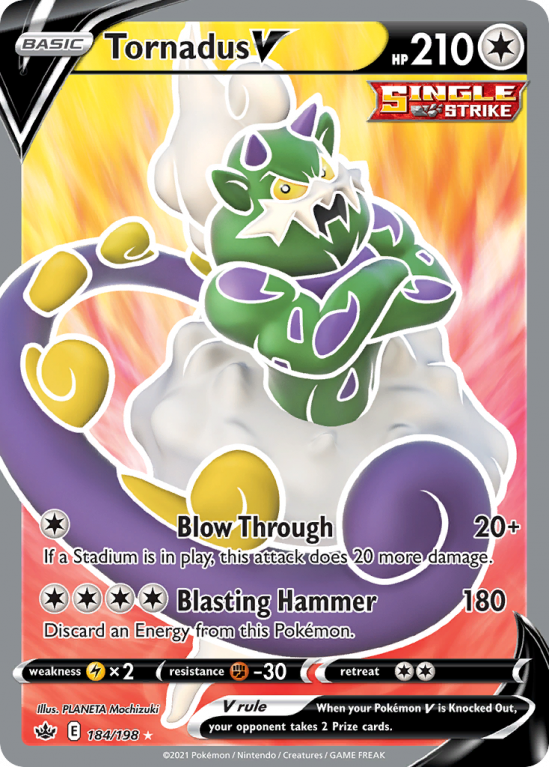 Tornadus V 184/198 Sword & Shield Chilling Reign