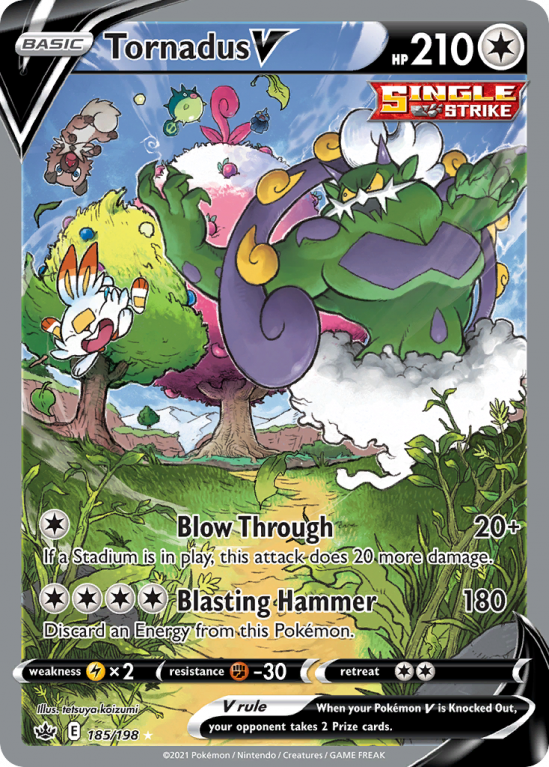Tornadus V 185/198 Sword & Shield Chilling Reign