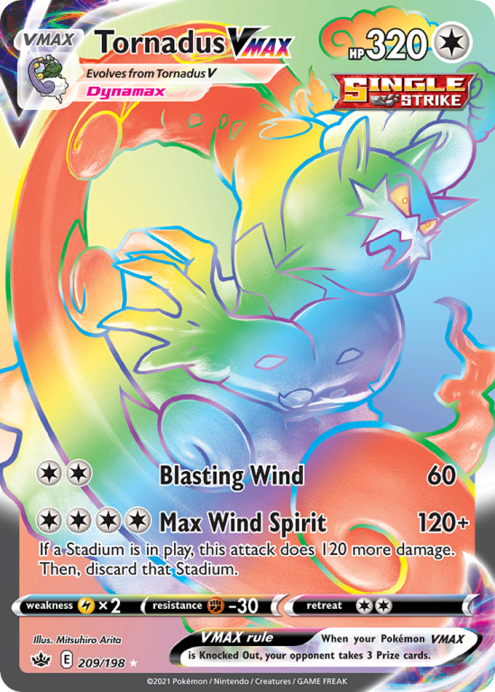 Tornadus VMAX 209/198 Sword & Shield Chilling Reign