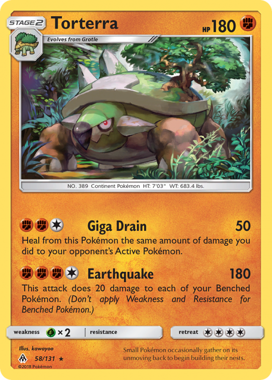 Torterra 58/131 Sun & Moon Forbidden Light