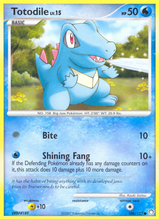 Totodile 106/123 Diamond & Pearl Mysterious Treasures