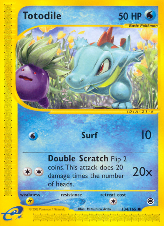Totodile 134/165 E-Card Expedition Base Set