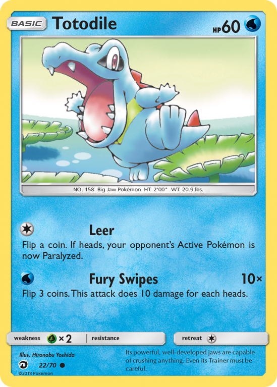 Totodile 22/70 Sun & Moon Dragon Majesty