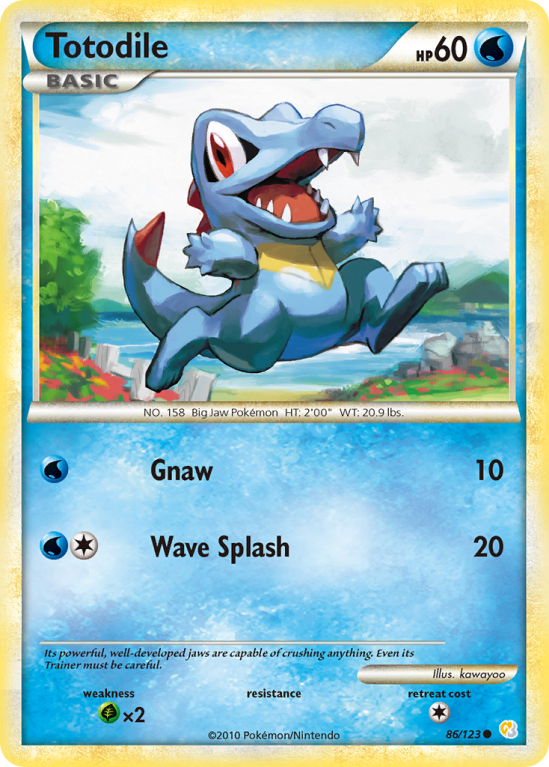 Totodile 86/123 HeartGold & SoulSilver HeartGold & SoulSilver