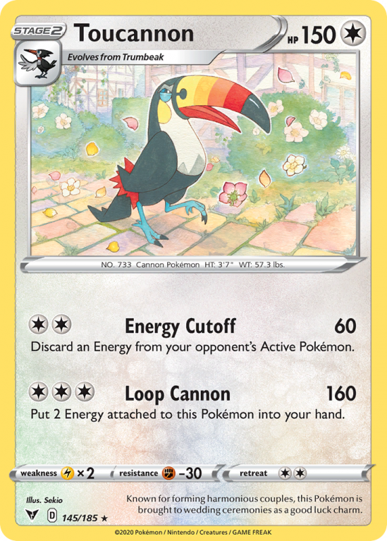 Toucannon 145/185 Sword & Shield Vivid Voltage