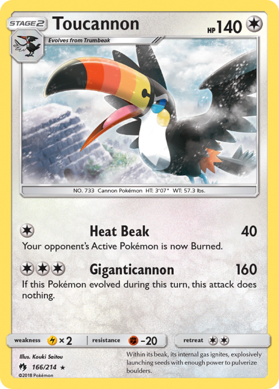 Toucannon 166/214 Sun & Moon Lost Thunder