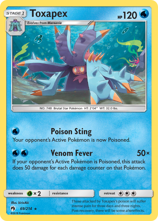 Toxapex 69/214 Sun & Moon Lost Thunder