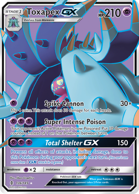 Toxapex-GX 136/145 Sun & Moon Guardians Rising