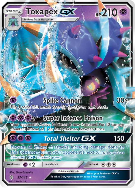 Toxapex-GX 57/145 Sun & Moon Guardians Rising
