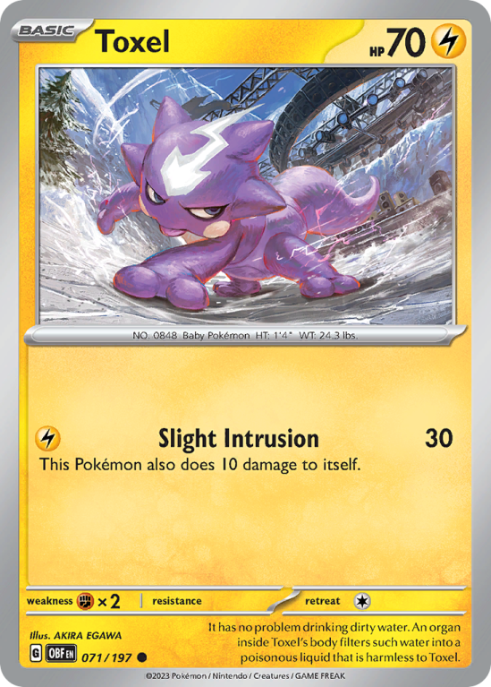 Toxel 71/197 Scarlet & Violet Obsidian Flames