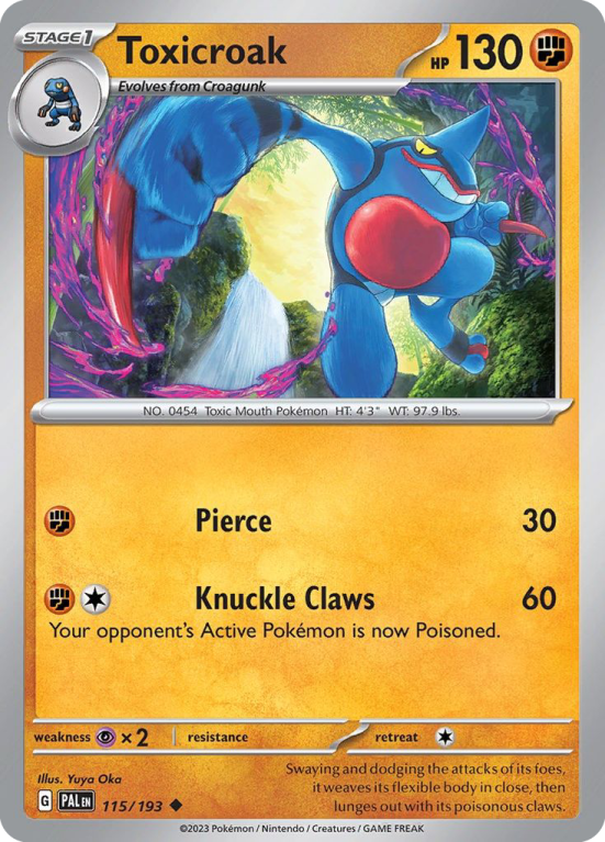 Toxicroak 115/193 Scarlet & Violet Paldea Evolved