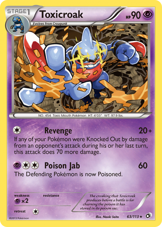 Toxicroak 63/113 Black & White Legendary Treasures