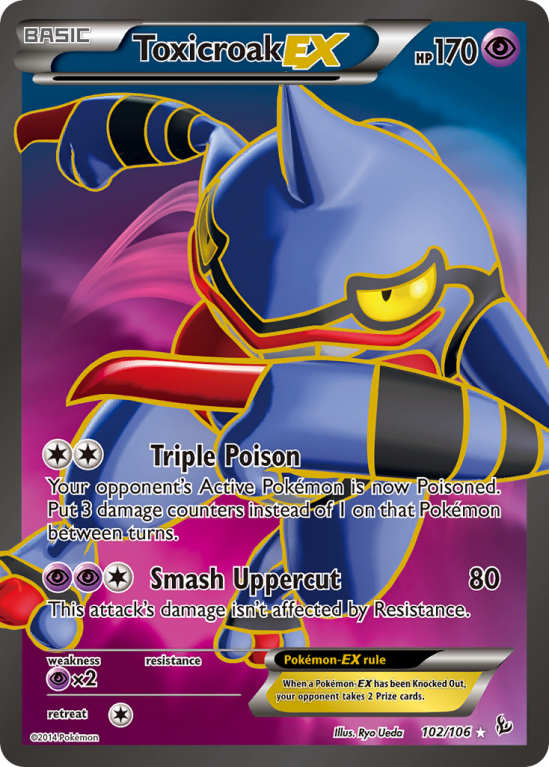 Toxicroak-EX 102/106 XY Flashfire
