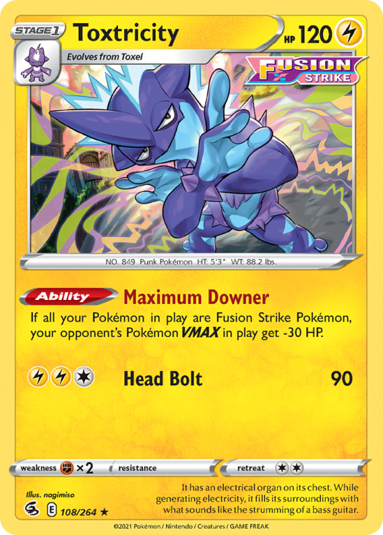 Toxtricity 108/264 Sword & Shield Fusion Strike