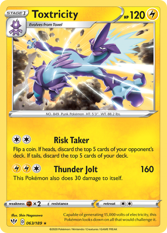 Toxtricity 63/189 Sword & Shield Darkness Ablaze