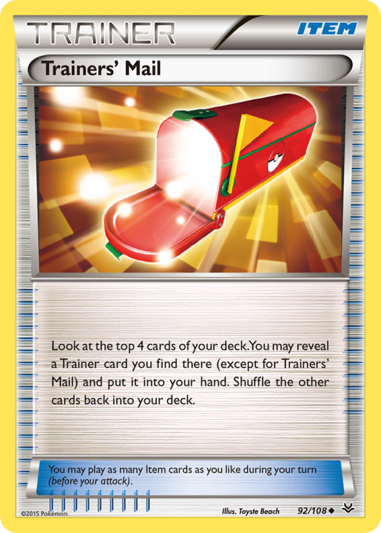 Trainers' Mail 92/108 XY Roaring Skies