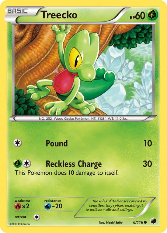 Treecko 6/116 Black & White Plasma Freeze