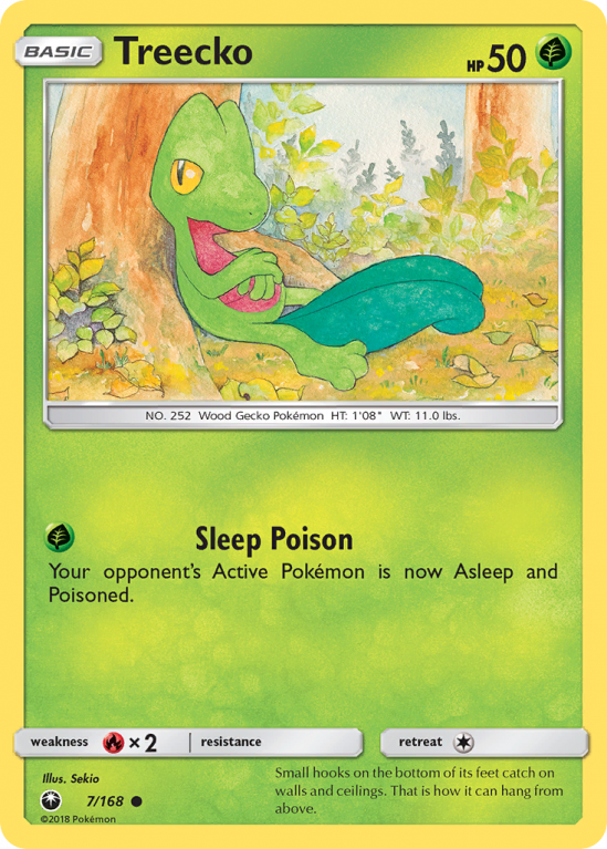 Treecko 7/168 Sun & Moon Celestial Storm