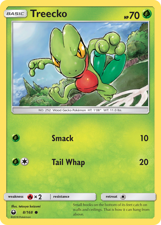 Treecko 8/168 Sun & Moon Celestial Storm