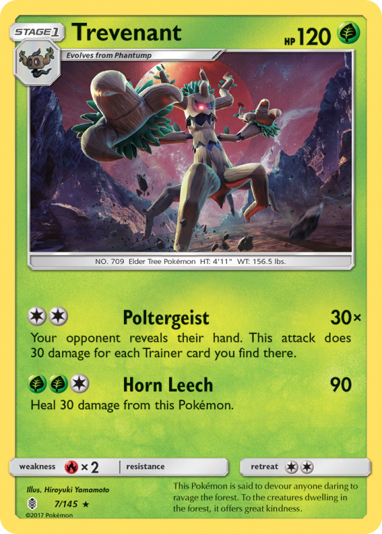 Trevenant 7/145 Sun & Moon Guardians Rising