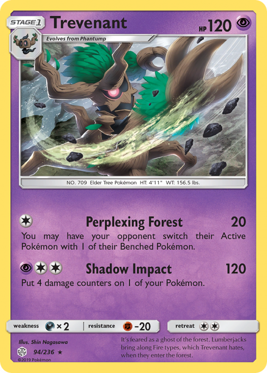 Trevenant 94/236 Sun & Moon Cosmic Eclipse