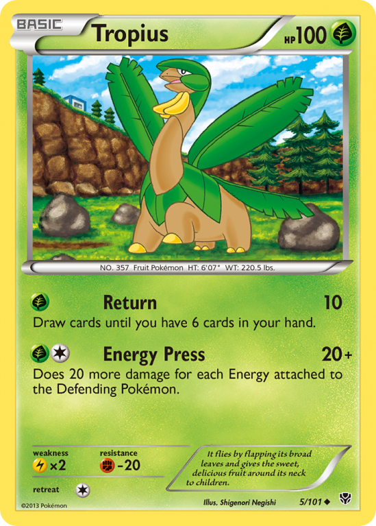 Tropius 5/101 Black & White Plasma Blast