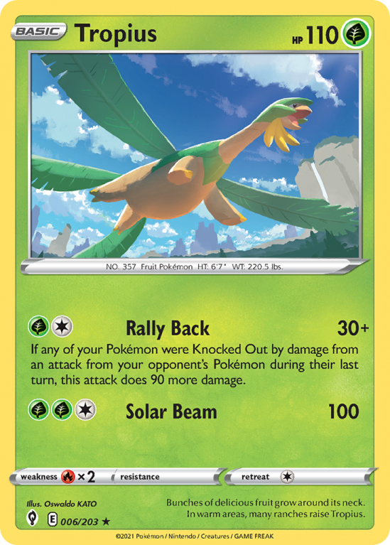 Tropius 6/203 Sword & Shield Evolving Skies