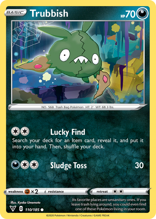 Trubbish 110/185 Sword & Shield Vivid Voltage