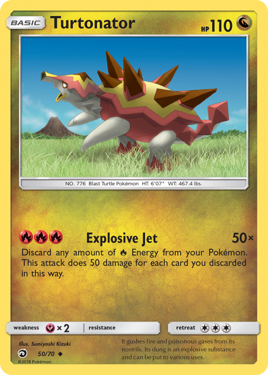Turtonator 50/70 Sun & Moon Dragon Majesty