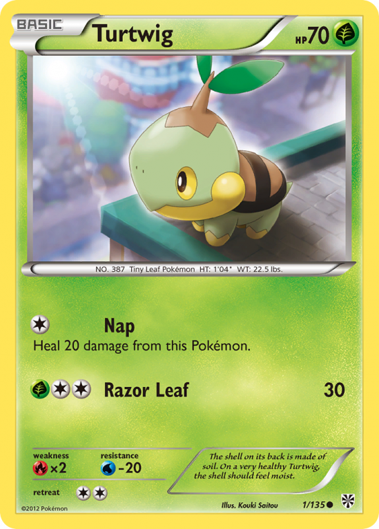 Turtwig 1/135 Black & White Plasma Storm