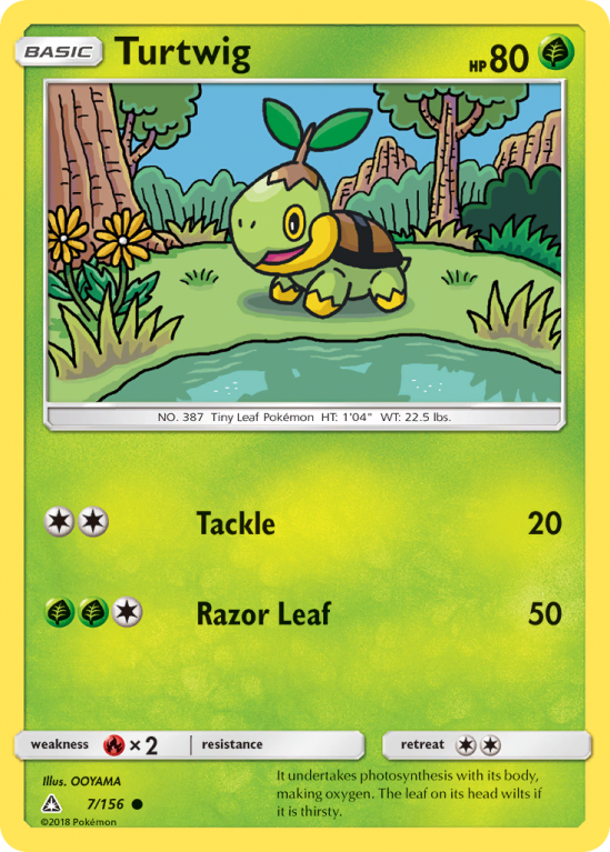 Turtwig 7/156 Sun & Moon Ultra Prism