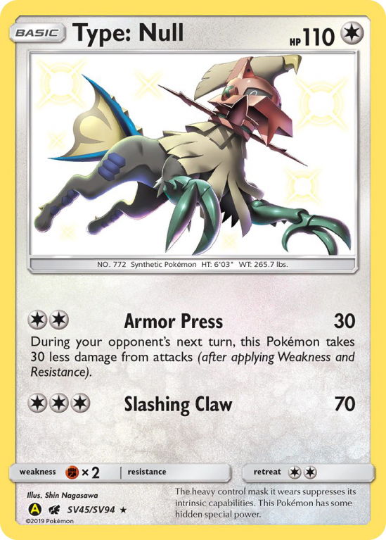 Type: Null SV45/94 Sun & Moon Shiny Vault