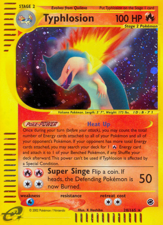 Typhlosion 28/165 E-Card Expedition Base Set