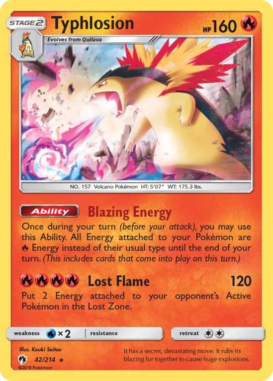 Typhlosion 42/214 Sun & Moon Lost Thunder